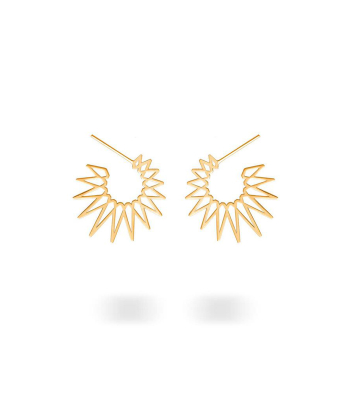گوشواره طرح خورشید پارسی قو طلایی Qooe Talaee کد E002298
