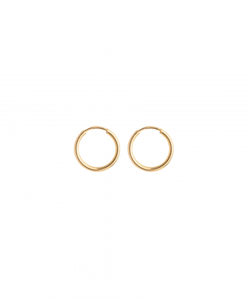 گوشواره حلقه ای کوچک قطر 1 سانت قو طلایی Qooe Talaee کد E58682