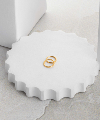 گوشواره حلقه ای کوچک قطر 1 سانت قو طلایی Qooe Talaee کد E58682
