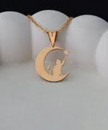 پلاک طرح گربه بلند پرواز قو طلایی Qooe Talaee کد P025666