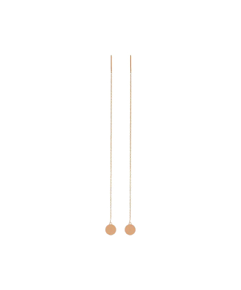 گوشواره طرح بخیه دایره تو پر قو طلایی Qooe Talaee کد E049965