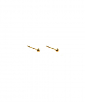 گوشواره میخی طرح توپی پیرسینگی قو طلایی Qooe Talaee کد E049713