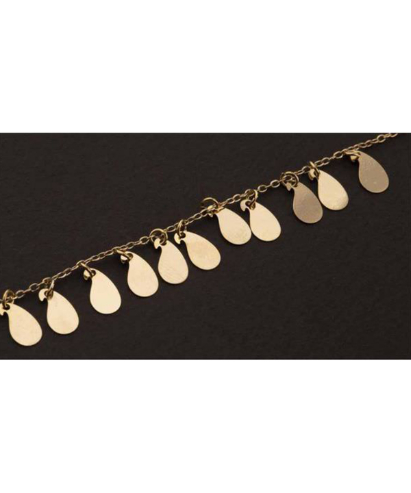 دستبند طرح بیضی پولکی قو طلایی Qooe Talaee کد B049537