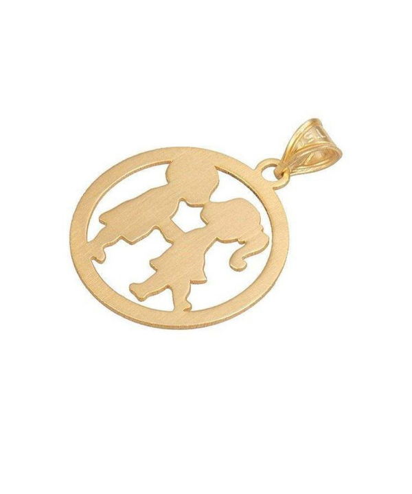 پلاک زنانه طرح بوسه بچگانه قو طلایی Qooe Talaee کد P038872