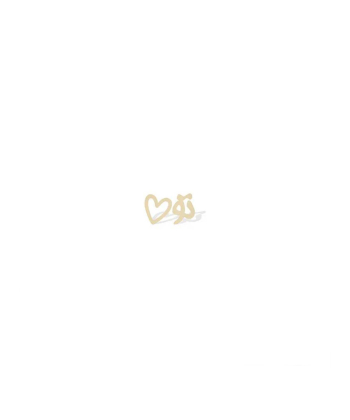 گوشواره طرح تو و قلب قو طلایی Qooe Talaee کد E035357