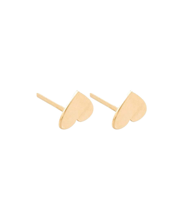 گوشواره قلب ساده قو طلایی Qooe Talaee کد E035287