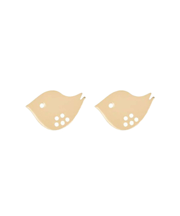 گوشواره طرح گنجشک دانه قو طلایی Qooe Talaee کد E025763