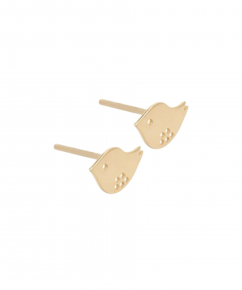 گوشواره طرح گنجشک دانه قو طلایی Qooe Talaee کد E025763