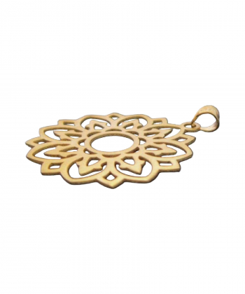 پلاک زنانه اسلیمی کنگره ای قو طلایی Qooe Talaee کد P003461