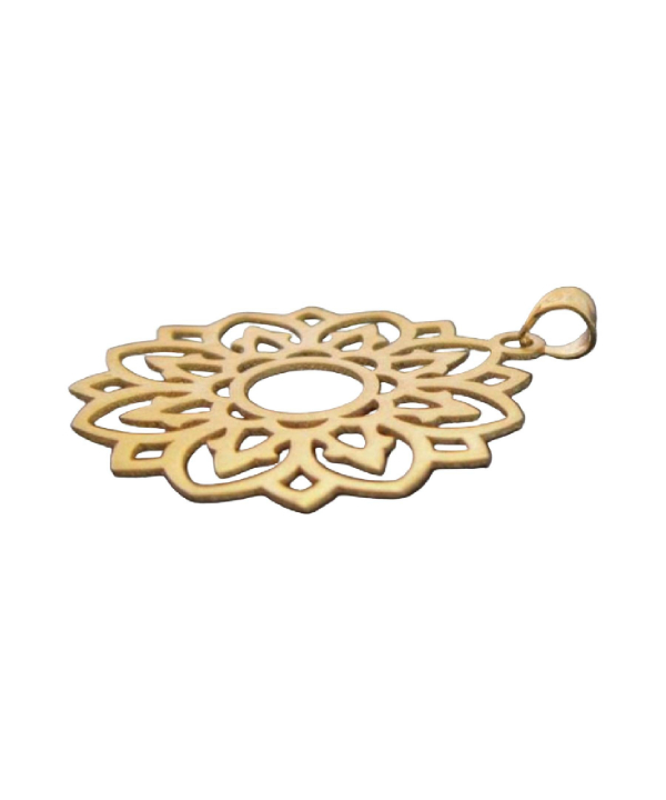 پلاک زنانه اسلیمی کنگره ای قو طلایی Qooe Talaee کد P003461