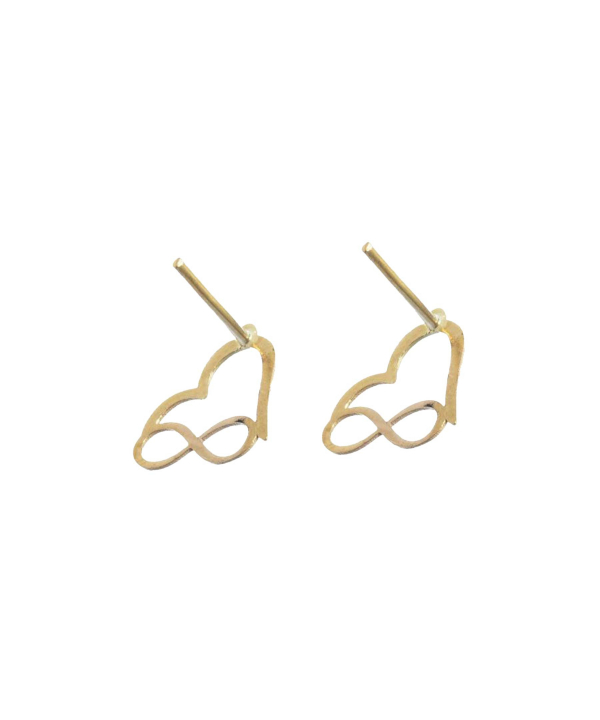 گوشواره طرح قلب بی نهایت قو طلایی Qooe Talaee کد E015684