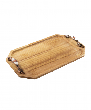 سینی چوبی مستطیل دسته فلزی گلدن هوم Golden Home کد 1024