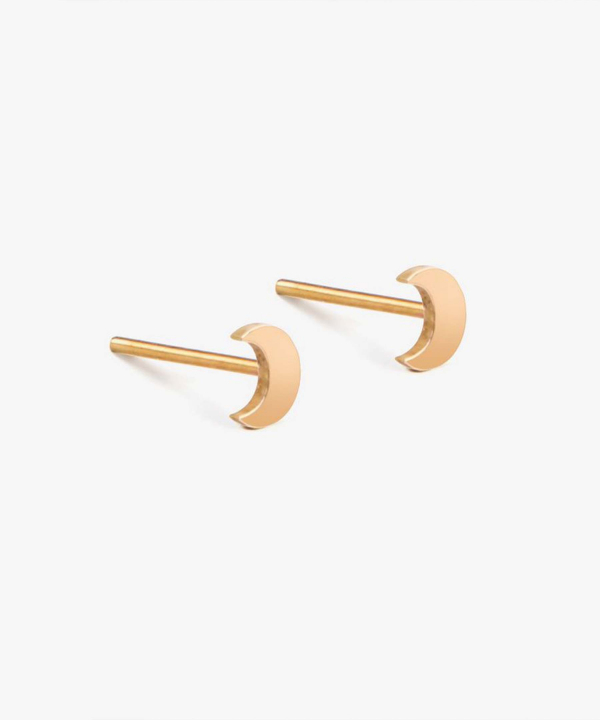گوشواره طرح ماه کلاسیک قو طلایی Qooe Talaee کد E002949