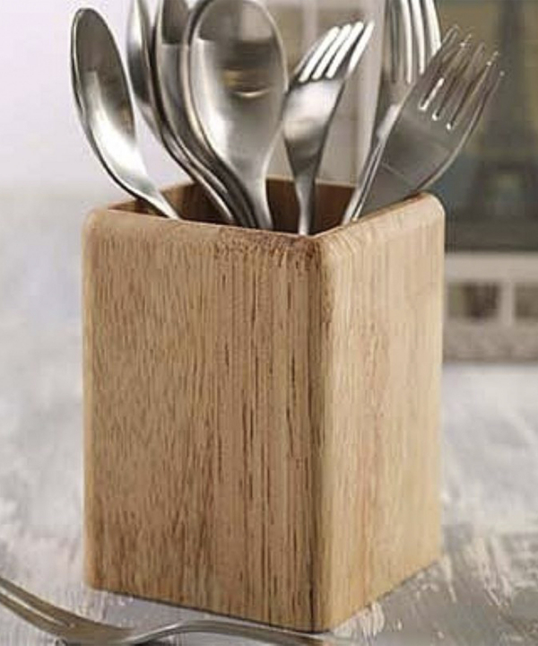 جا قاشقی استوانه ای چوبی گلدن هوم Golden Home کد 4012