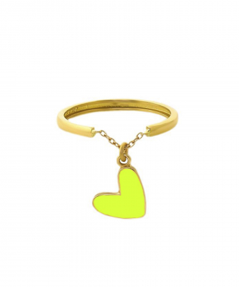 انگشتر طلا قلب فسفری میوگلد Mio Gold کد R1170