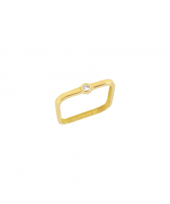 انگشتر طلا مربع میوگلد Mio Gold کد R1445