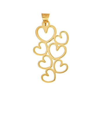 پلاک طرح هفت قلب قو طلایی Qooe Talaee کد P035307