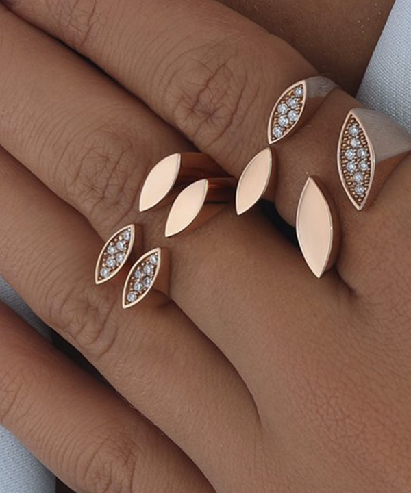 انگشتر طلا گل میوگلد Mio Gold کد R1537
