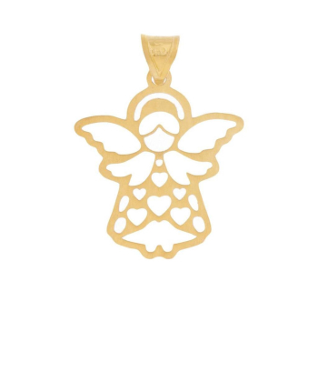 پلاک زنانه طرح فرشته مهربون قو طلایی Qooe Talaee کد P033485