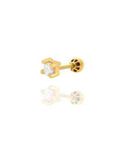 پیرسینگ طلا تک نگین میوگلد Mio Gold کد E1560