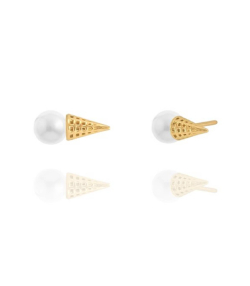 گوشواره طلا بستنی میوگلد Mio Gold کد E1604