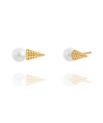 گوشواره طلا بستنی میوگلد Mio Gold کد E1604