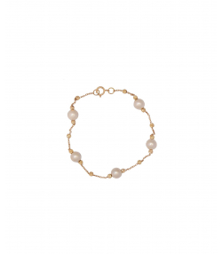 دستبند طلا گوی مروارید میوگلد Mio Gold کد BR143