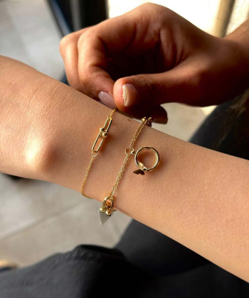 دستبند طلا پروانه میوگلد Mio Gold کد BR797