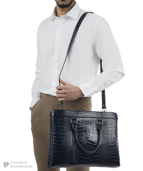 کیف دستی چرم طبیعی مردانه صاد Saad مدل AS5903