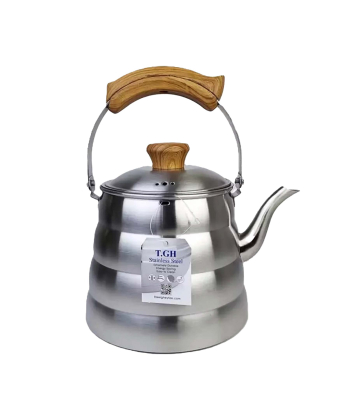 کتری استیل لوله دار 4 لیتر کف چدن گلدن هوم Golden Home مدل قیطاسی کد 40607