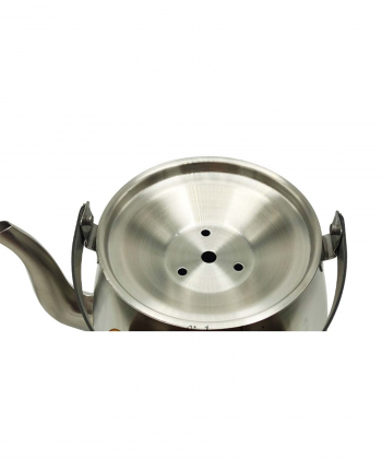 کتری استیل کف چدن 2.5 لیتری دسته چوبی گلدن هوم Golden Home مدل قیطاسی کد 30207