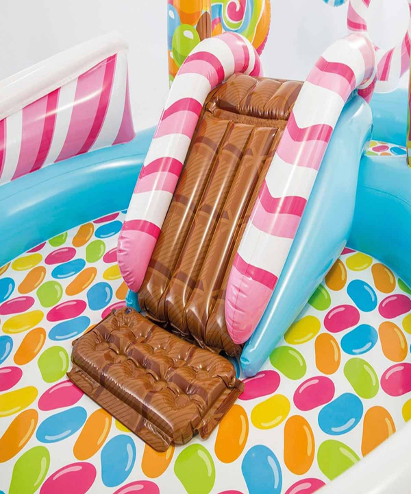 استخر بادی کودک همراه با سرسره اینتکس Intex طرح شکلات