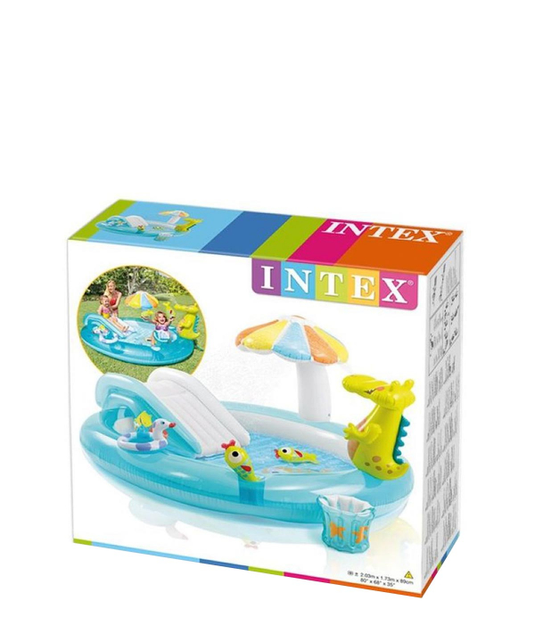استخر بادی کودک همراه با سرسره اینتکس Intex طرح ماهی‌گیری