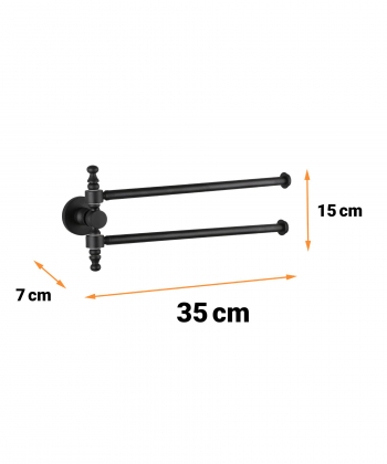 آویز حوله دلفین Dolphin مدل متحرک دو شاخه کد JX-2-BL
