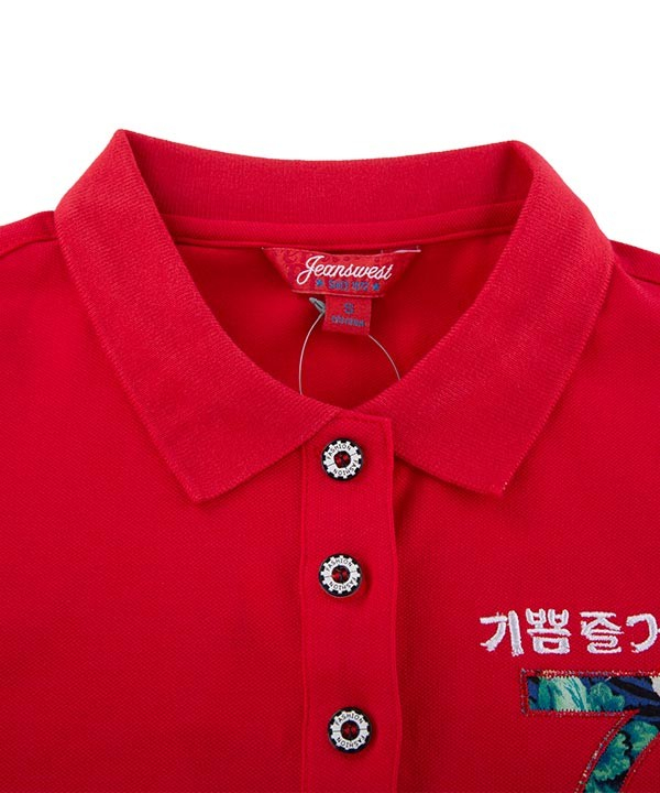 پولو شرت زنانه قرمز جین وست