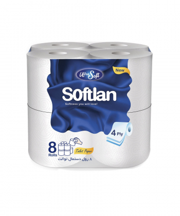 دستمال توالت 8 قلو سافتلن Softlan سری PTP