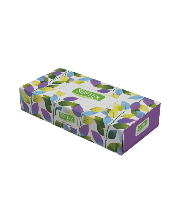 دستمال کاغذی 100 برگ سافتکس Softex سری آرت موتیف