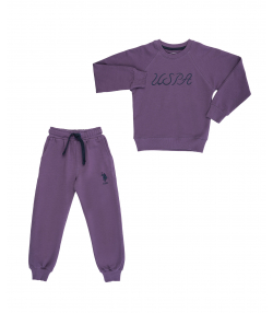 سویشرت و شلوار دخترانه یو اس پولو کیدز US Polo Kids کد 4032B1