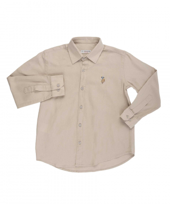 پیراهن آستین بلند پسرانه یو اس پولو کیدز مدل 3035B1