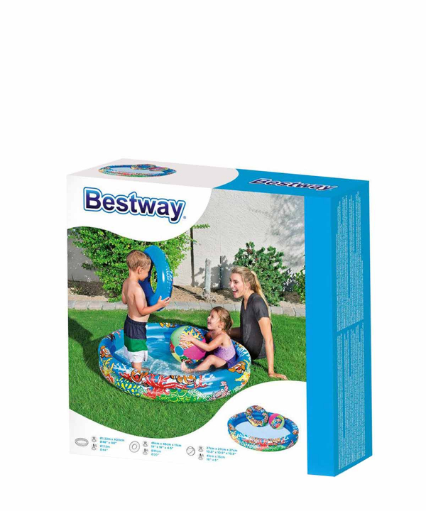 استخر بادی همراه با توپ و حلقه شنا بست وی Bestway