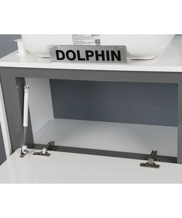 ست کابینت و روشویی دلفین Dolphin مدل ZND-R12-W به همراه آینه و باکس