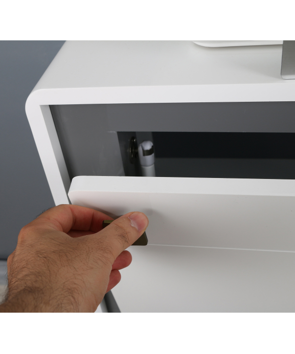 ست کابینت و روشویی دلفین Dolphin مدل ZND-R12-W به همراه آینه و باکس