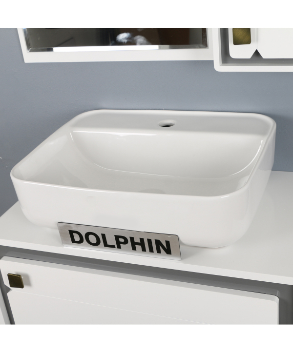 ست کابینت و روشویی دلفین Dolphin مدل ZND-R12-W به همراه آینه و باکس