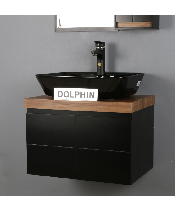 ست کابینت و روشویی دلفین Dolphin مدل ZND-R13-Blبه همراه آینه و باکس