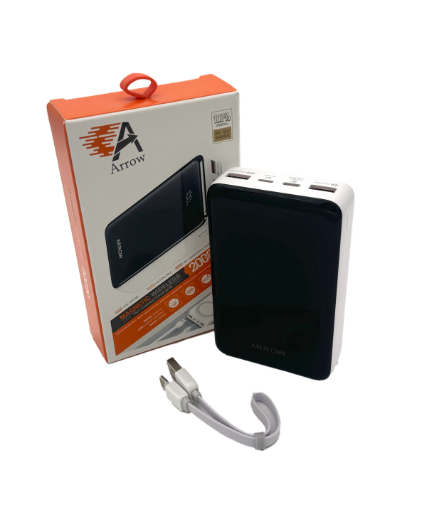 پاوربانک بی سیم ارو مدل ARP20W با ظرفیت 20000 میلی آمپر ساعت برند ARROW