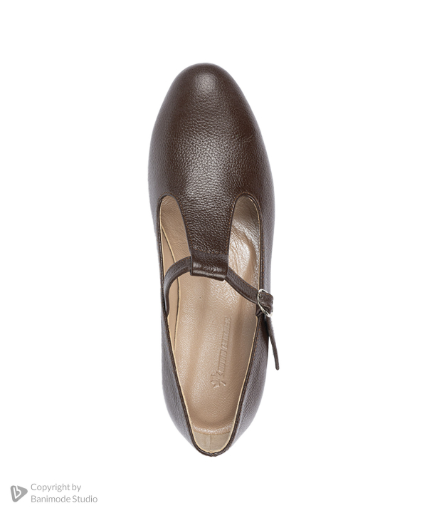 کفش روزمره چرم طبیعی زنانه نوین چرم Novin Leather مدل کلاسیک 1003
