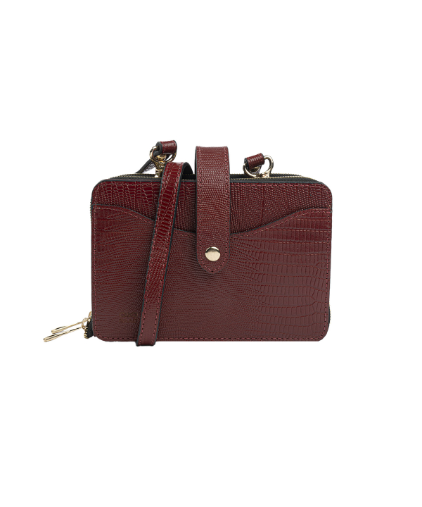 کیف دوشی چرم طبیعی زنانه صاد مدل JR5801