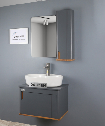 ست کابینت و روشویی دلفین Dolphin مدل R15 به همراه آینه و باکس