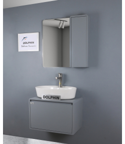 ست کابینت و روشویی دلفین Dolphin مدل R14-GR به همراه آینه و باکس