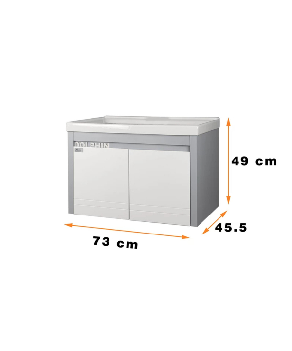 ست کابینت و روشویی دلفین Dolphin مدل 7345-Gr به همراه آینه